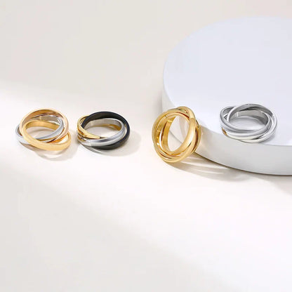 Triple Interlocked Promise Ring