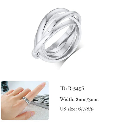 Triple Interlocked Promise Ring