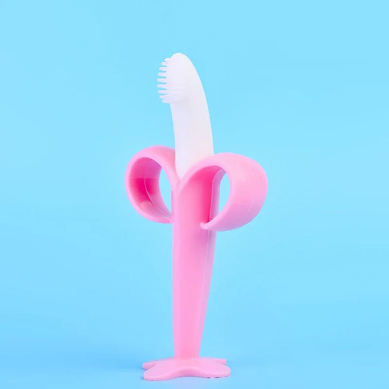 Baby Silicone Training Toothbrush Teething Ring