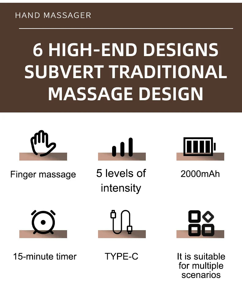 6 in 1 Smart Airbag Full Hand Massager