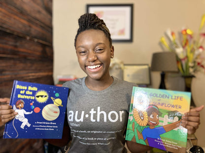 Imani Book bundle (Disco Balls Of The Universe & The Golden Life Of Sally Sunflower) Children's Science Book - MONLANE