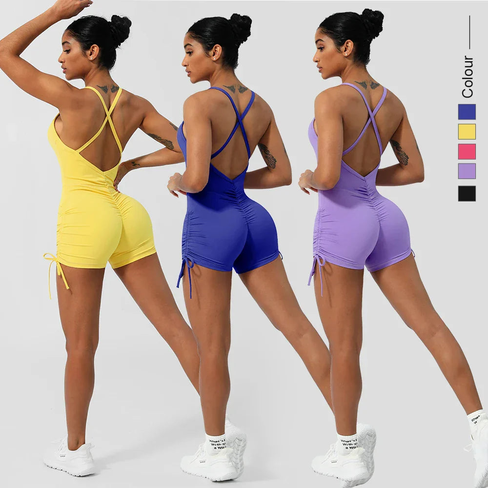 Yoga Jumpsuit Padded Set - MONLANE