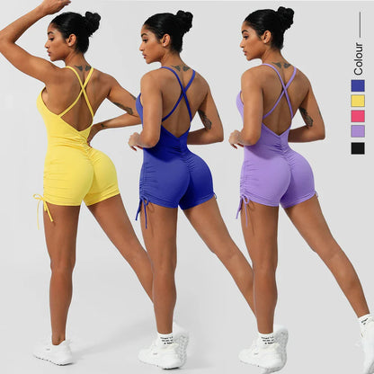 Yoga Jumpsuit Padded Set - MONLANE