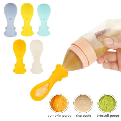 5 Pcs Soft Flexible Silicone Baby Spoons - MONLANE