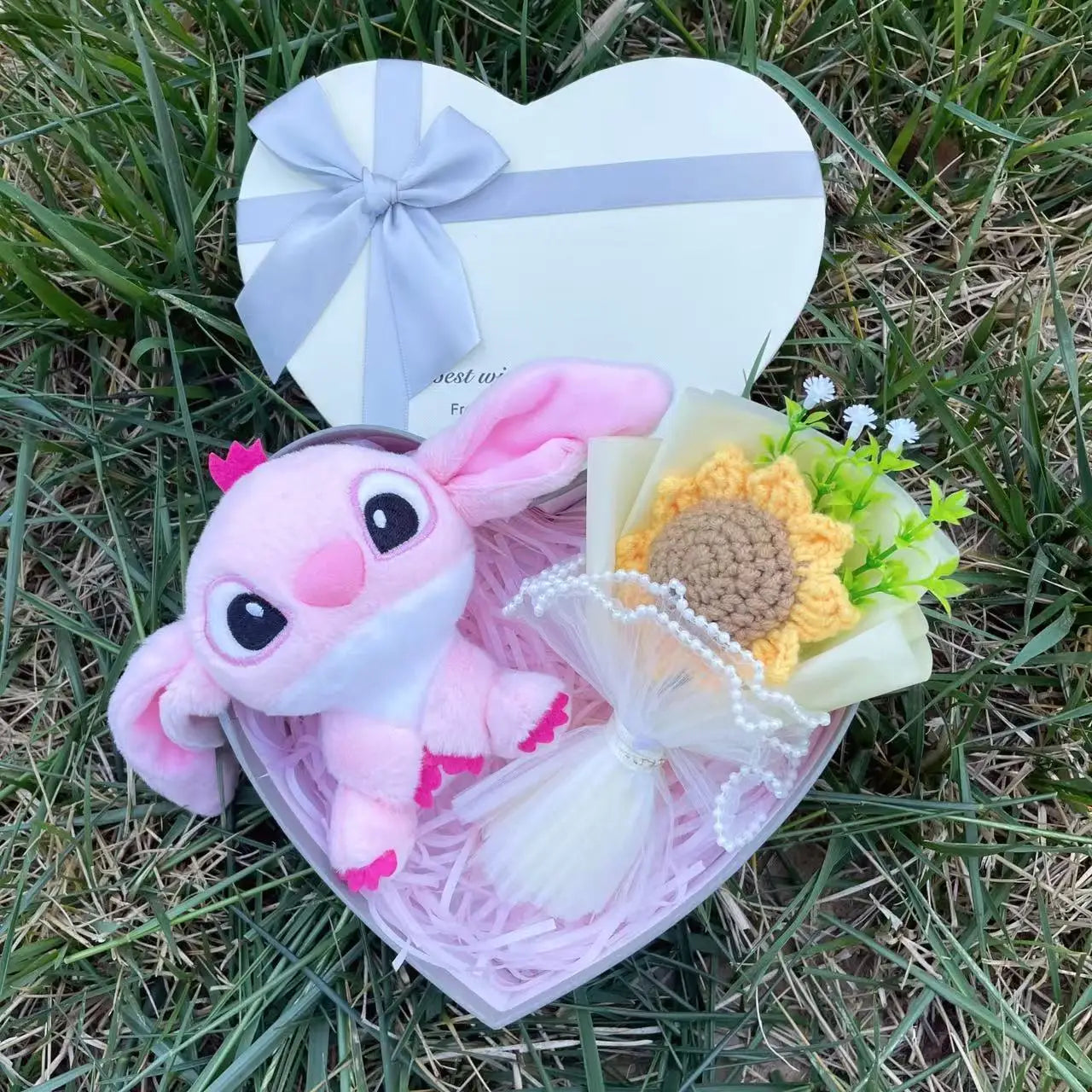 Anime Stitch Plush Doll Stuffed Animals Heart Gift Box