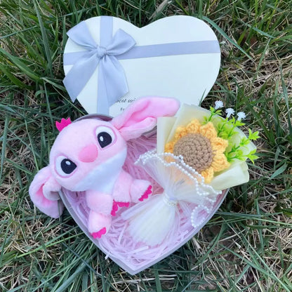 Anime Stitch Plush Doll Stuffed Animals Heart Gift Box
