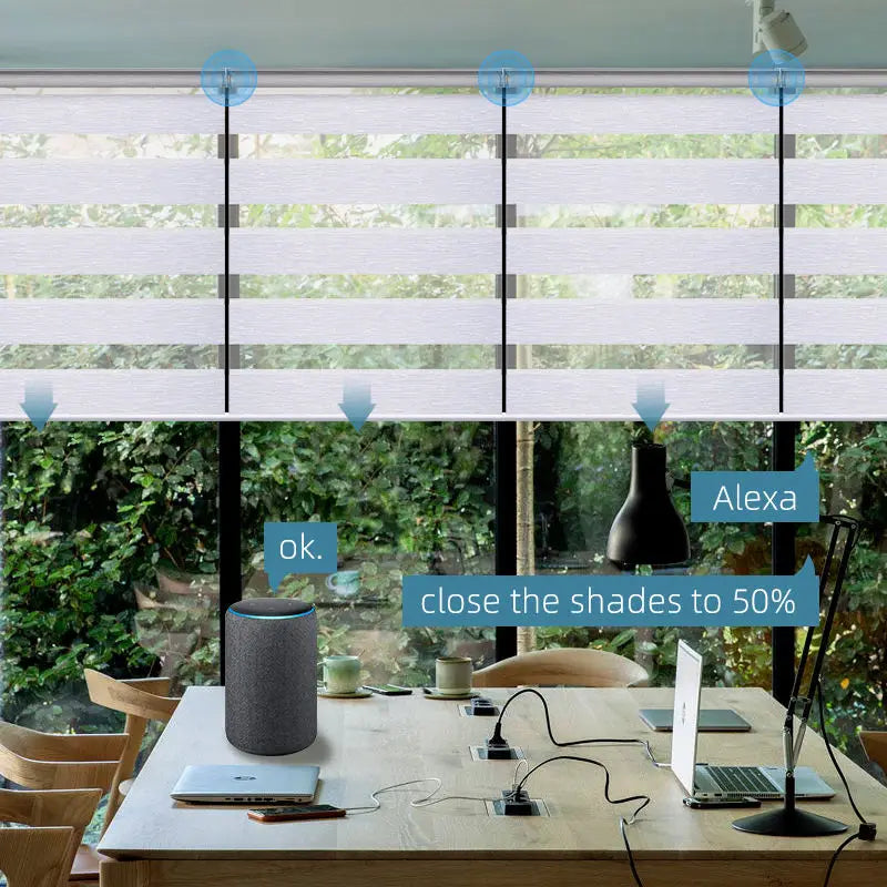 Dual Layer Blackout Smart Blinds - MONLANE