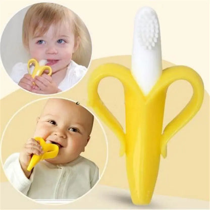 Baby Silicone Training Toothbrush Teething Ring - MONLANE