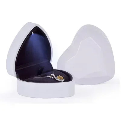 Heart Shaped LED Light Jewelry Box
