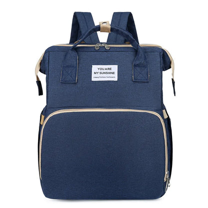 Mother Baby Leather Travel Backpack