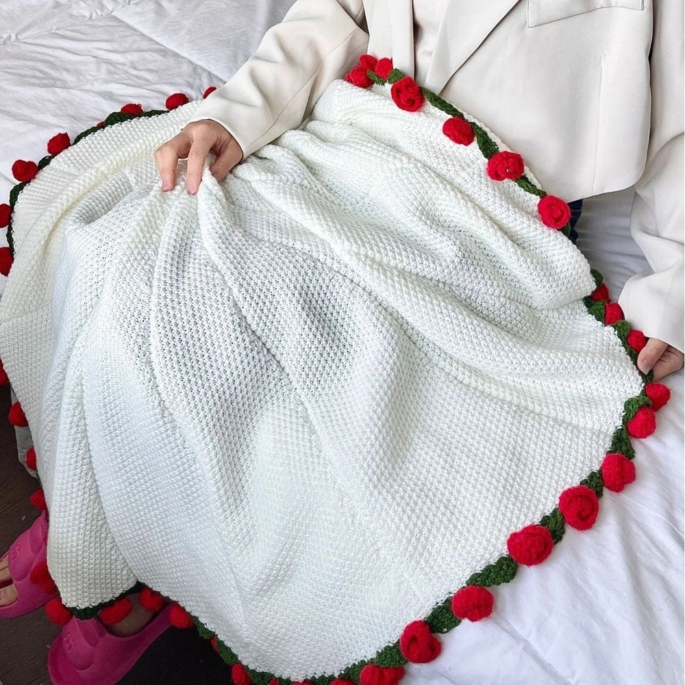 1pcs Finished Flower Bouquet Blanket