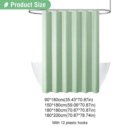 Waterproof Plain Waffle Shower Curtain