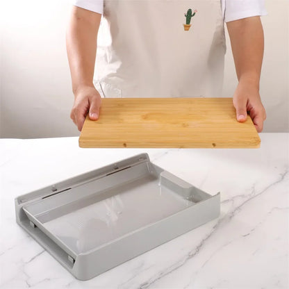 Kitchen Chopping Blocks with Storage Drain Storage Box,