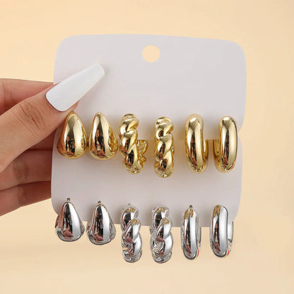 Cross-Border minimalist C-earrings - MONLANE