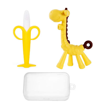 Baby Silicone Training Toothbrush Teething Ring