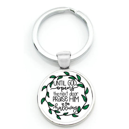 Keychain With Printed Bible Quote