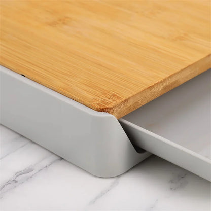 Kitchen Chopping Blocks with Storage Drain Storage Box,