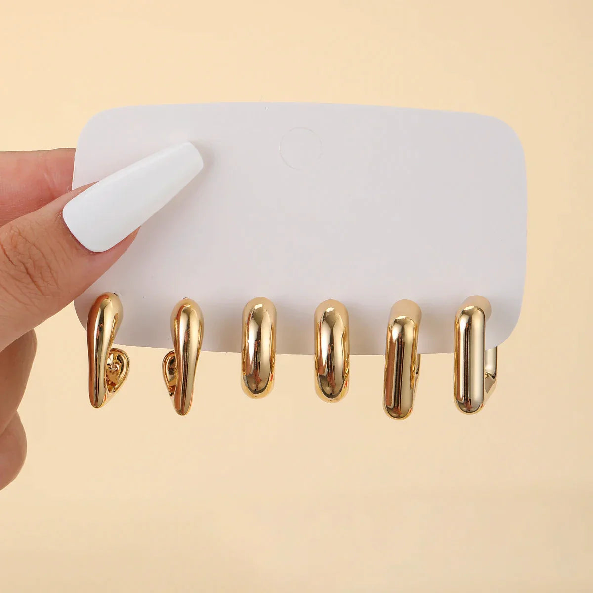 Cross-Border minimalist C-earrings - MONLANE