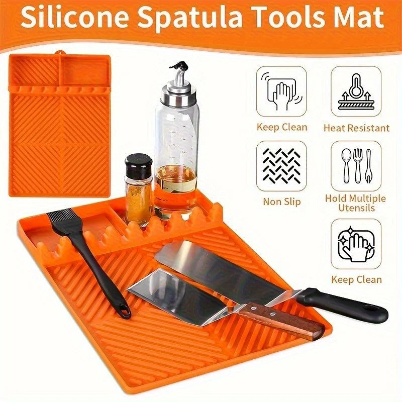 Grill Mat with Side Shelf