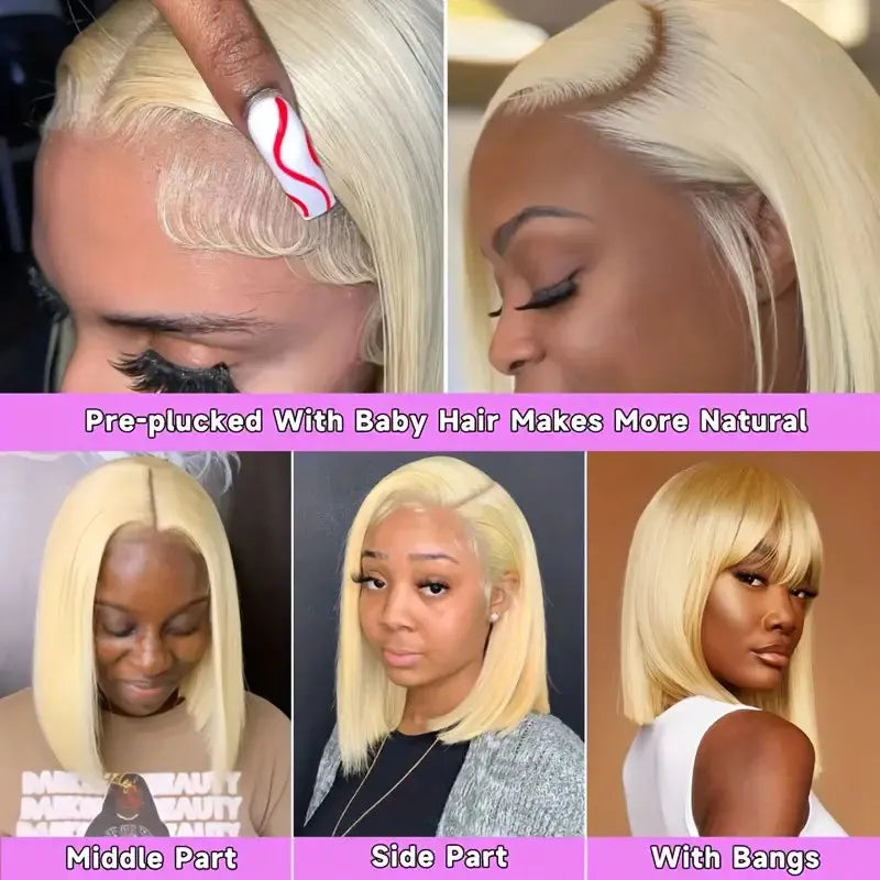 Blonde Bob Lace Front Wig - MONLANE