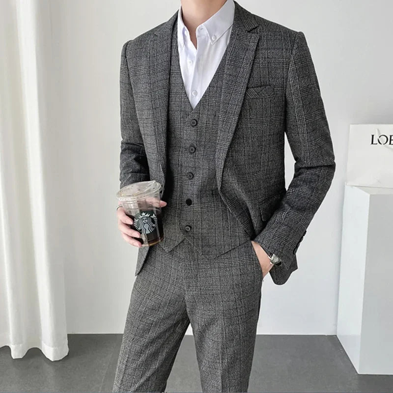 Men Dress Blazers 3 Piece Set