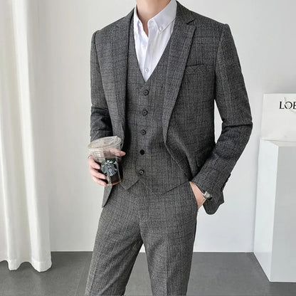 Men Dress Blazers 3 Piece Set