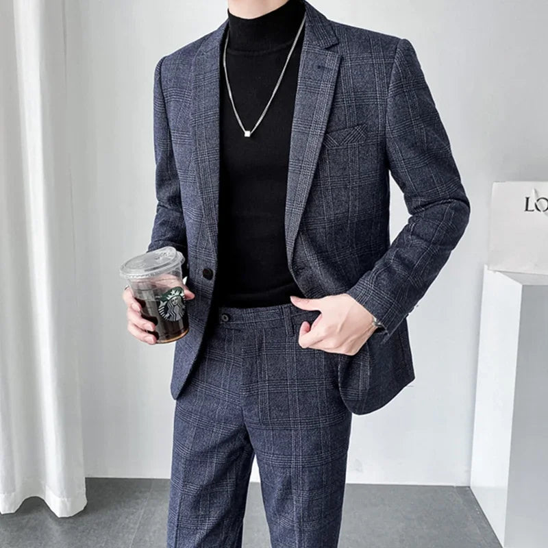 Men Dress Blazers 3 Piece Set
