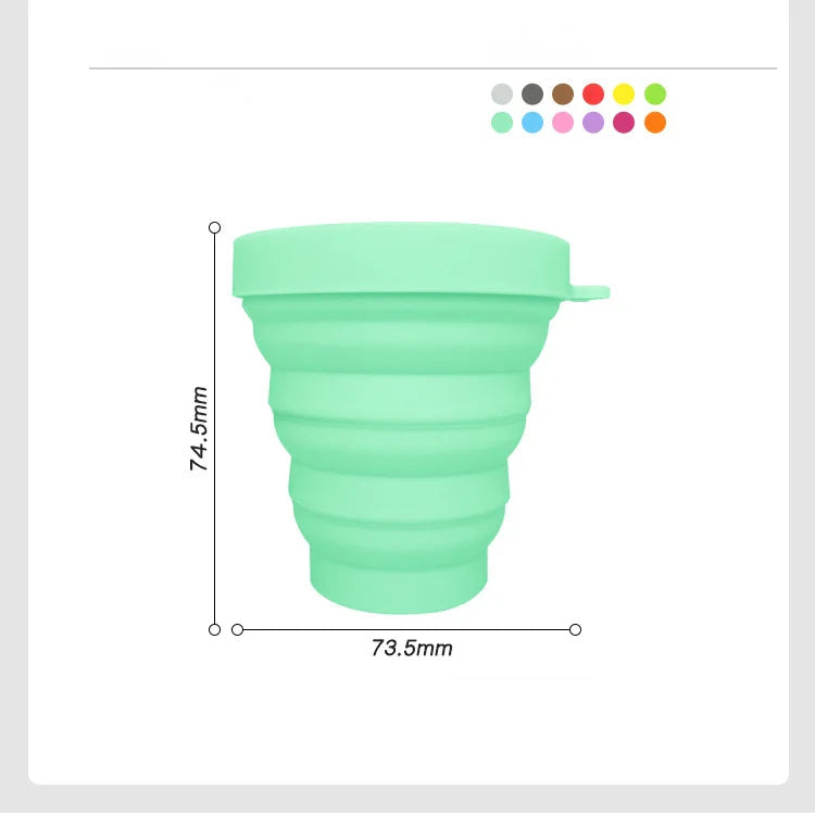 Mini Retractable Silicone Teacup