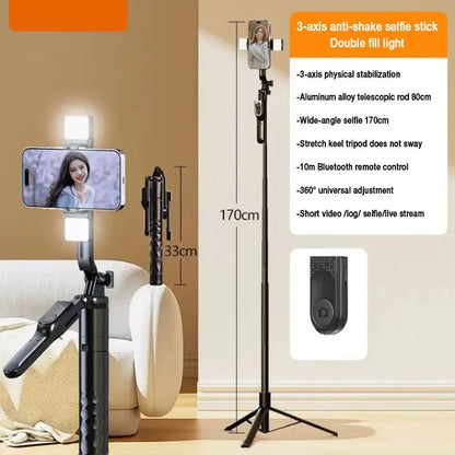 3-axis Anti-shake Head Selfie Stick Mobile Phone Holder