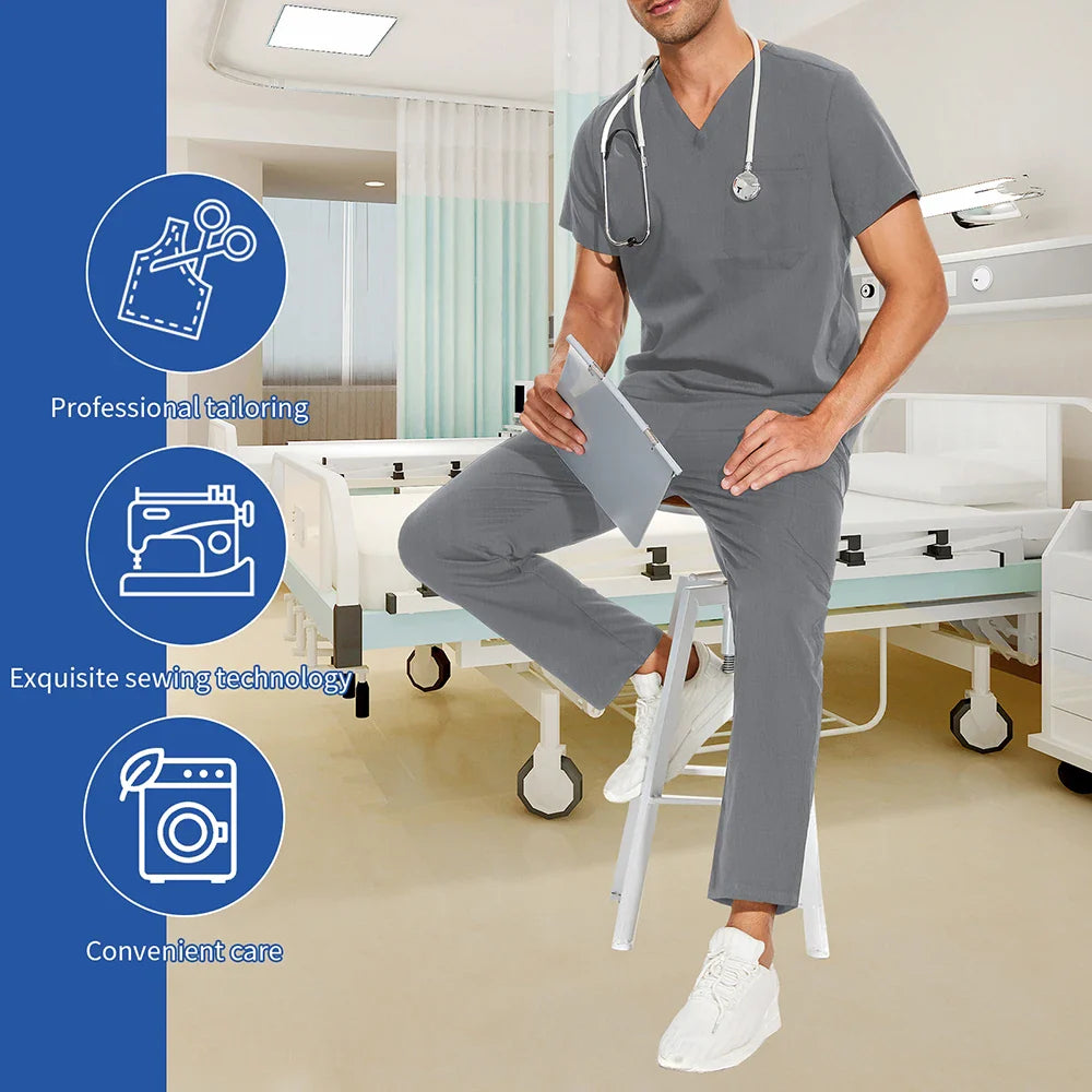 V Neck Scrub sets for men