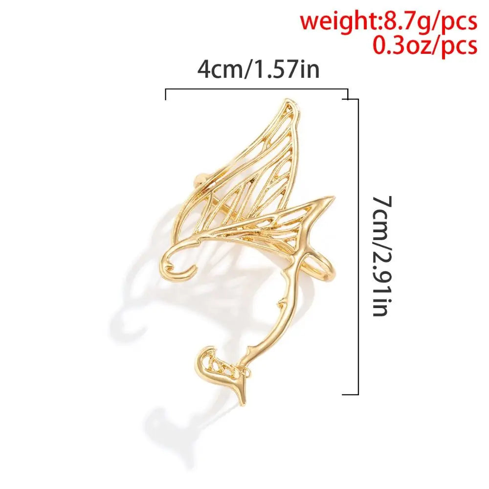 Sweet Antique Gold Color Elf Ear Clip Alloy