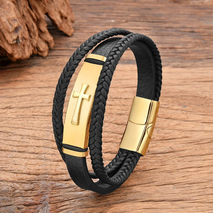 Weaving Leather Punk Bracelet