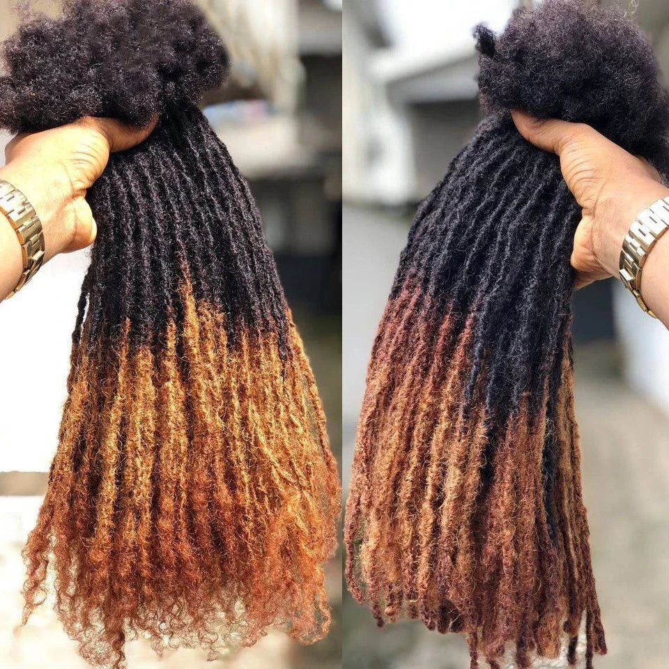 Human Hair Kinky Straight Crochet Locs 20/18inch