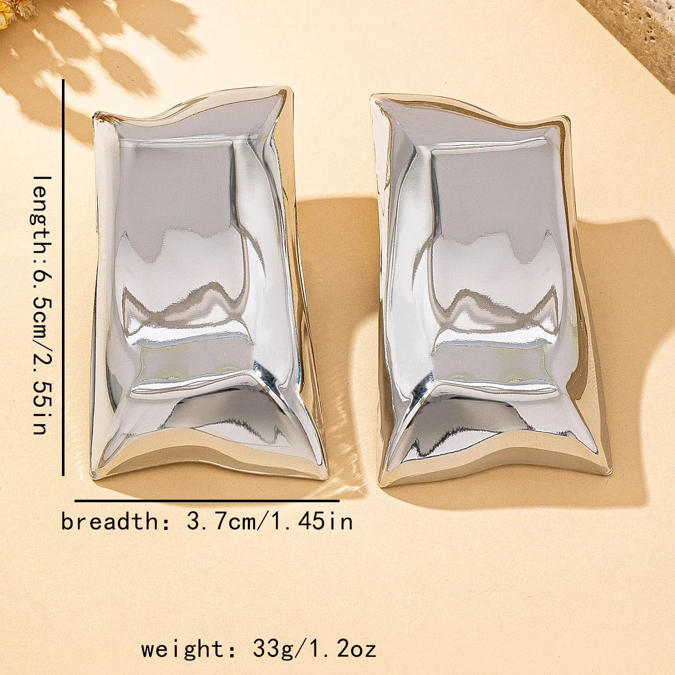 A Pair of Fashionable Women's Earrings
