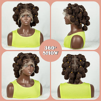 Full Lace Short Bantu Braided Wig - MONLANE