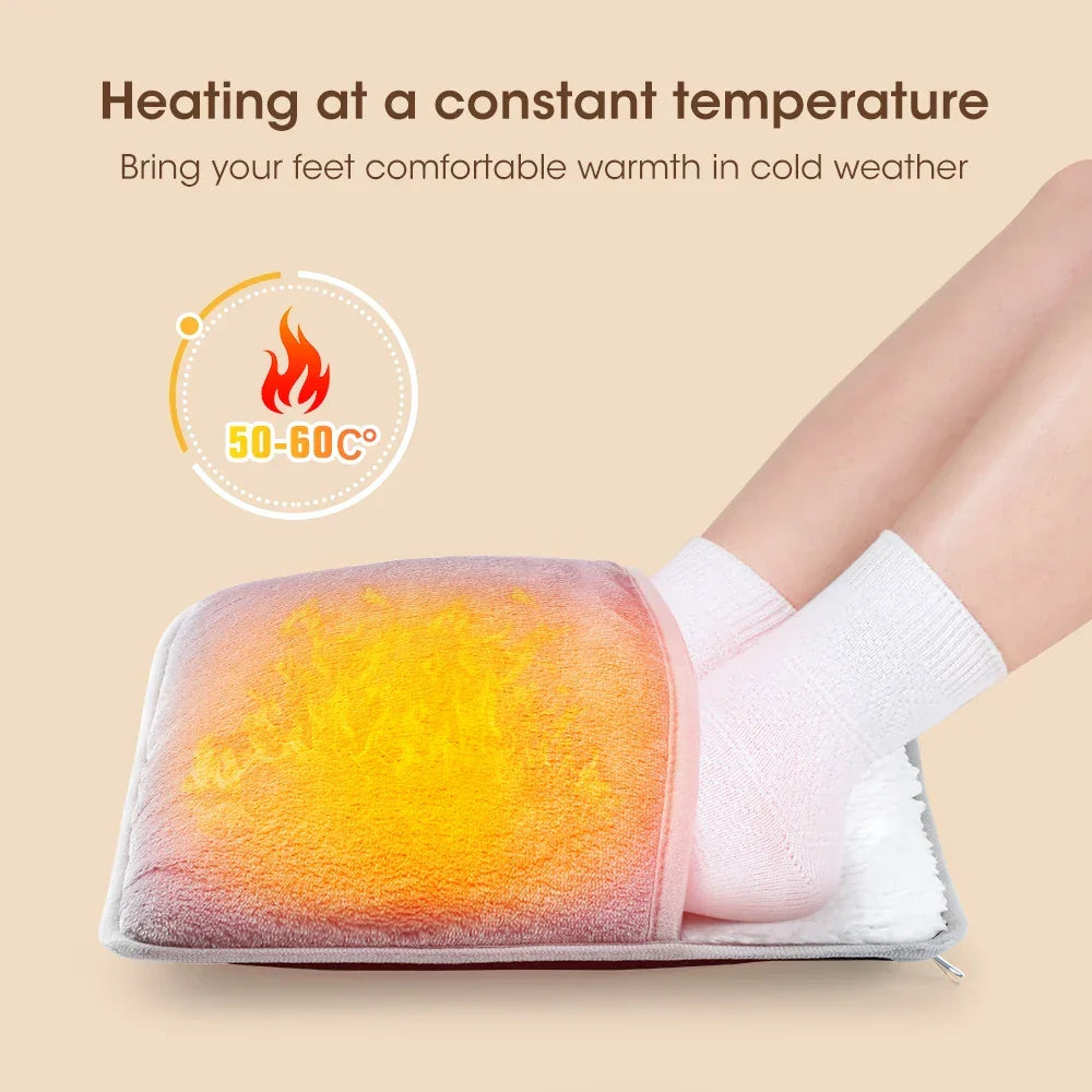 Soft Plush Electric Foot Heating Pad