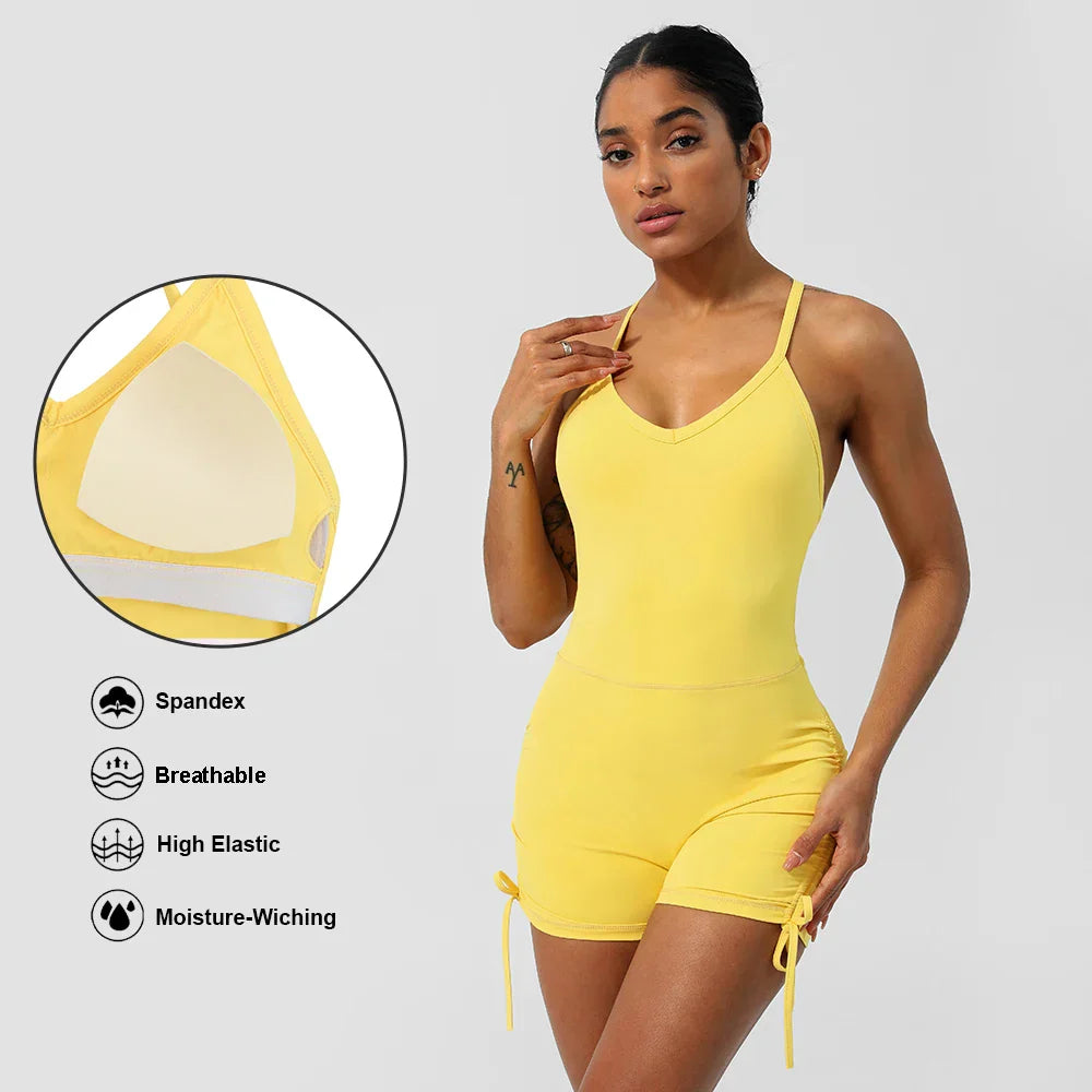 Yoga Jumpsuit Padded Set - MONLANE
