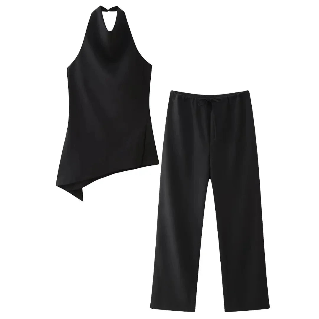 Female Backless Mini Halter Top