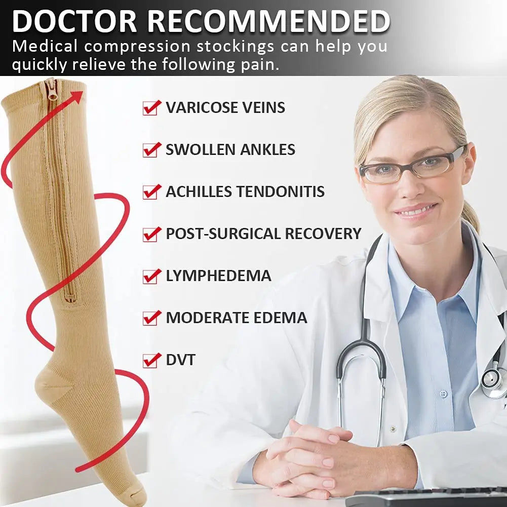 Medical Zipper Compression Socks - MONLANE