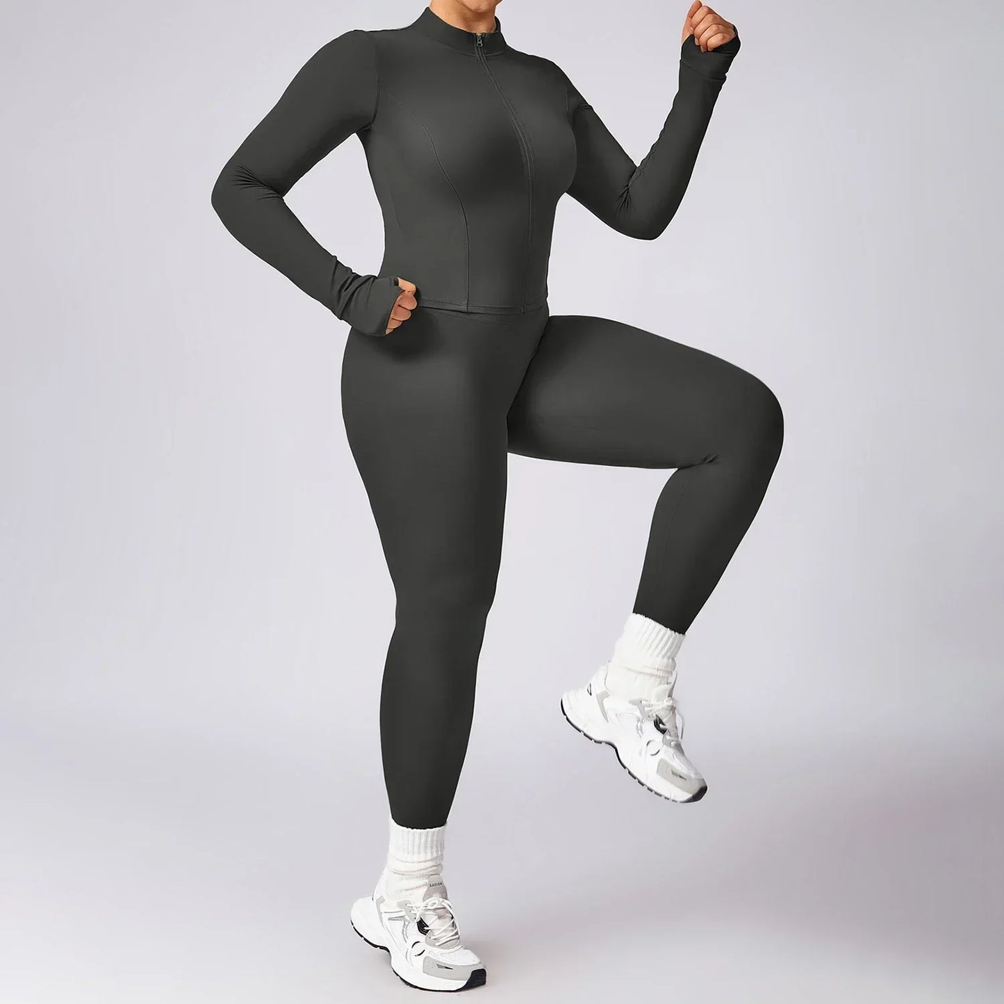 Plus Size Yoga Jacket - MONLANE