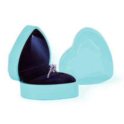 Heart Shaped LED Light Jewelry Box