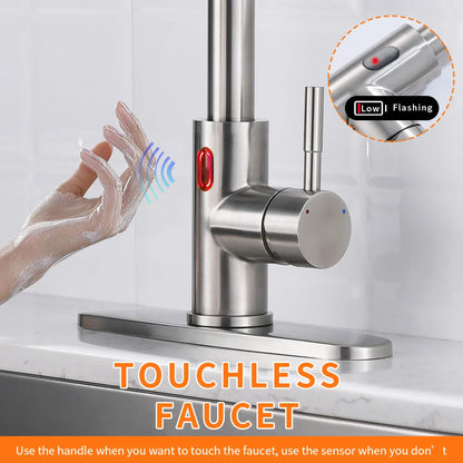 Touchless LED Light Kitchen Sink Faucet - MONLANE