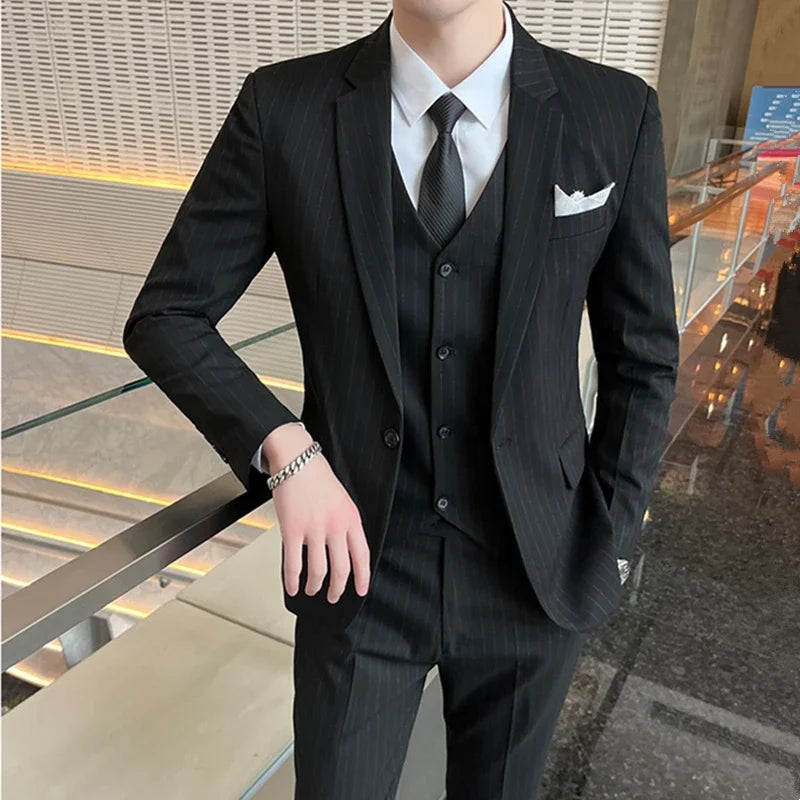 Men Dress Blazers 3 Piece Set