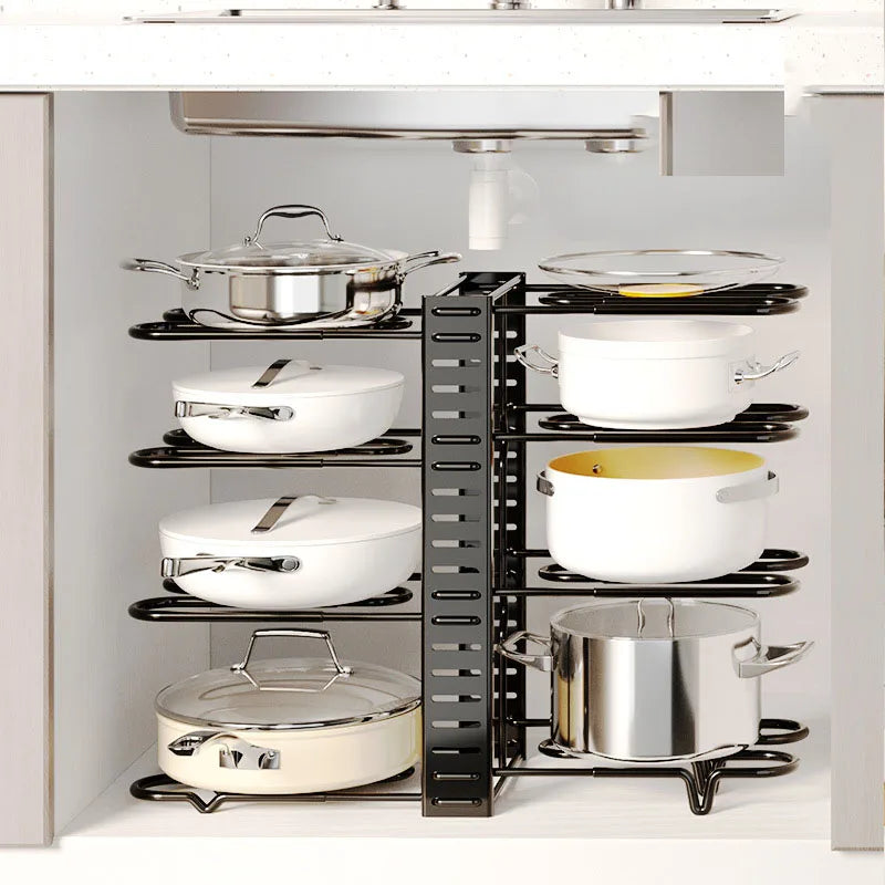 5/8 Tiers Pan Pot Organizer Rack (U CARE) - MONLANE