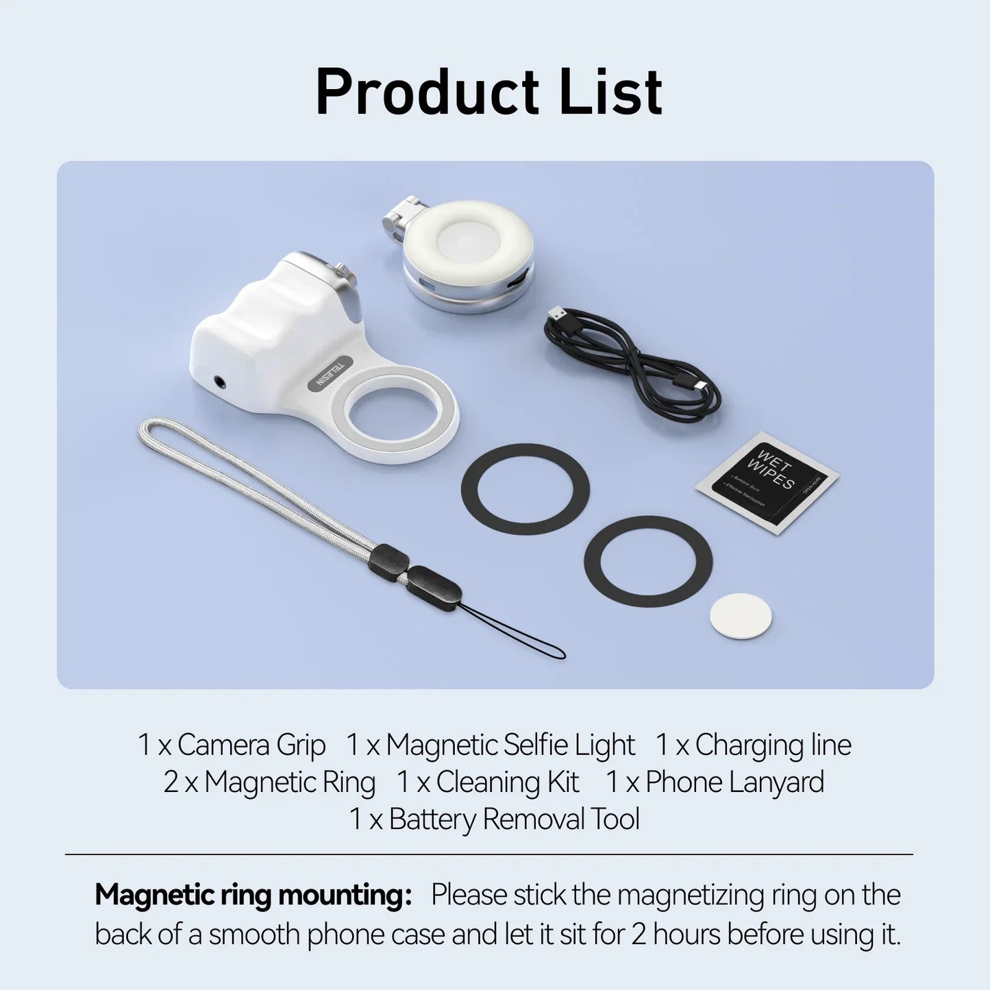 Magnetic Phone Camera Shutter Grip