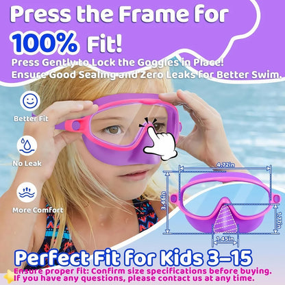 Kids Swimming Goggles with Nose