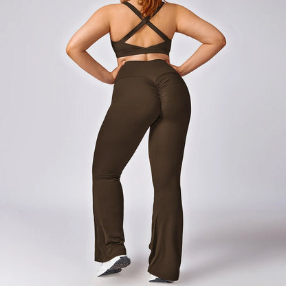 Plus Size Yoga Wide Leg Pant - MONLANE