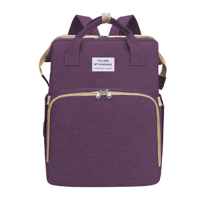 Mother Baby Leather Travel Backpack