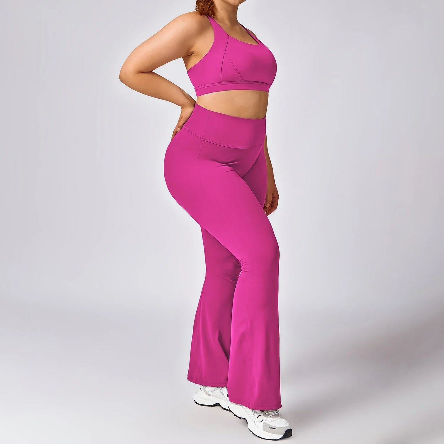 Plus Size Yoga Wide Leg Pant - MONLANE