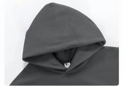 Casual Thick Solid Color Hoodies
